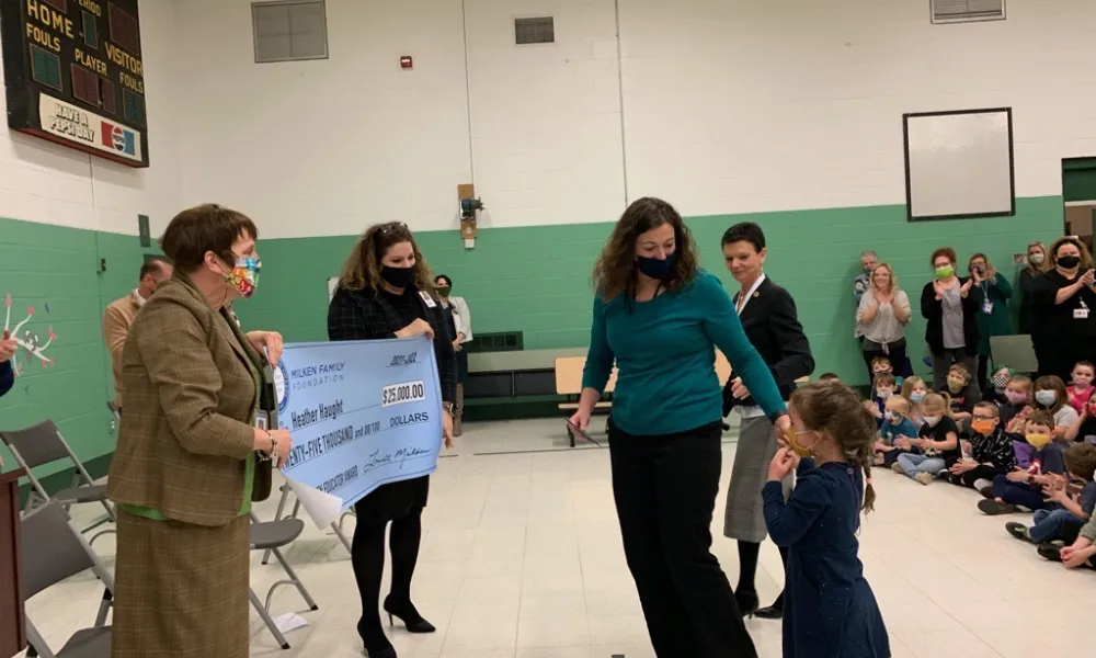 Heather Haught Milken Award ceremony 