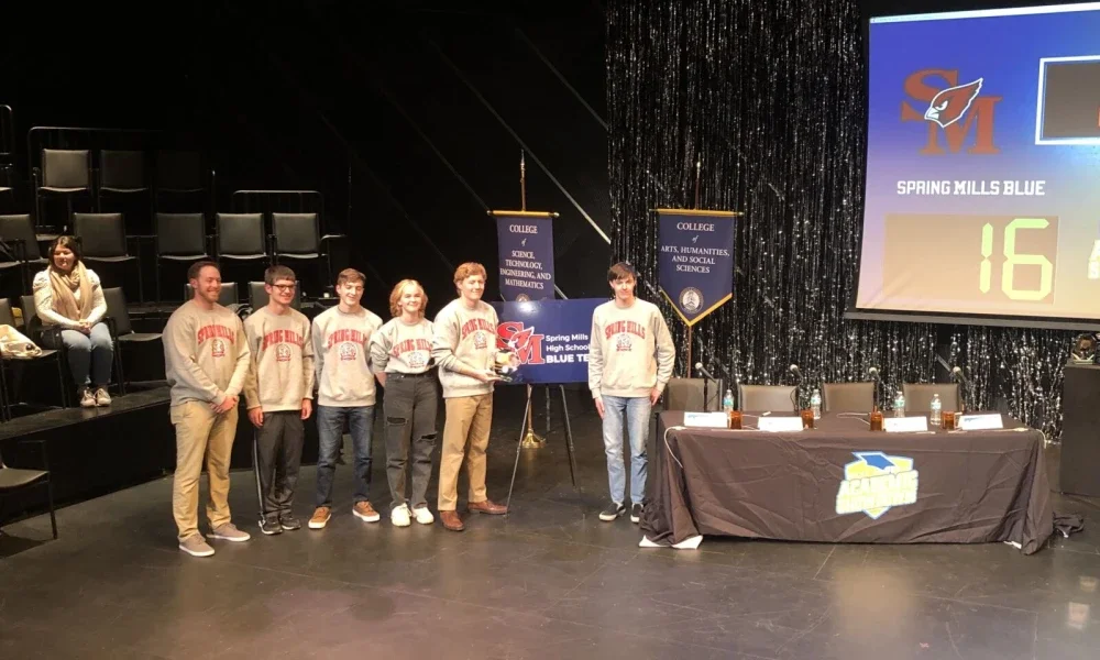 Spring Mills Team with an Award.