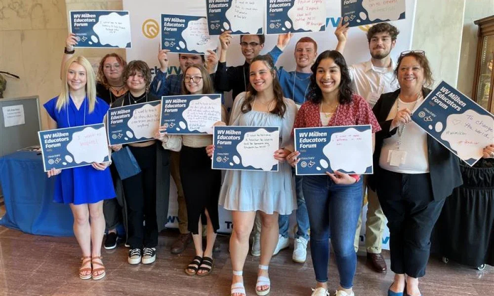 High school students participating in the Grow Your Own Pathway to Teaching are pictured with thought bubbles that will encourage them throughout their journey to teaching.