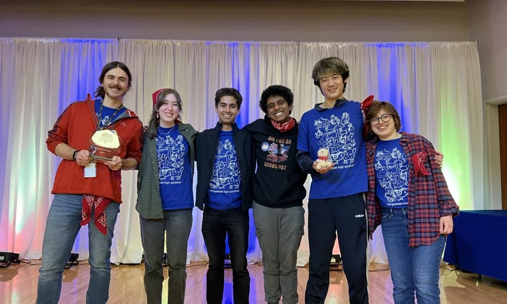 Pictured is Morgantown High School Team 2 posing for a photo at the 2024 Academic Showdown West Virginia University regional competition