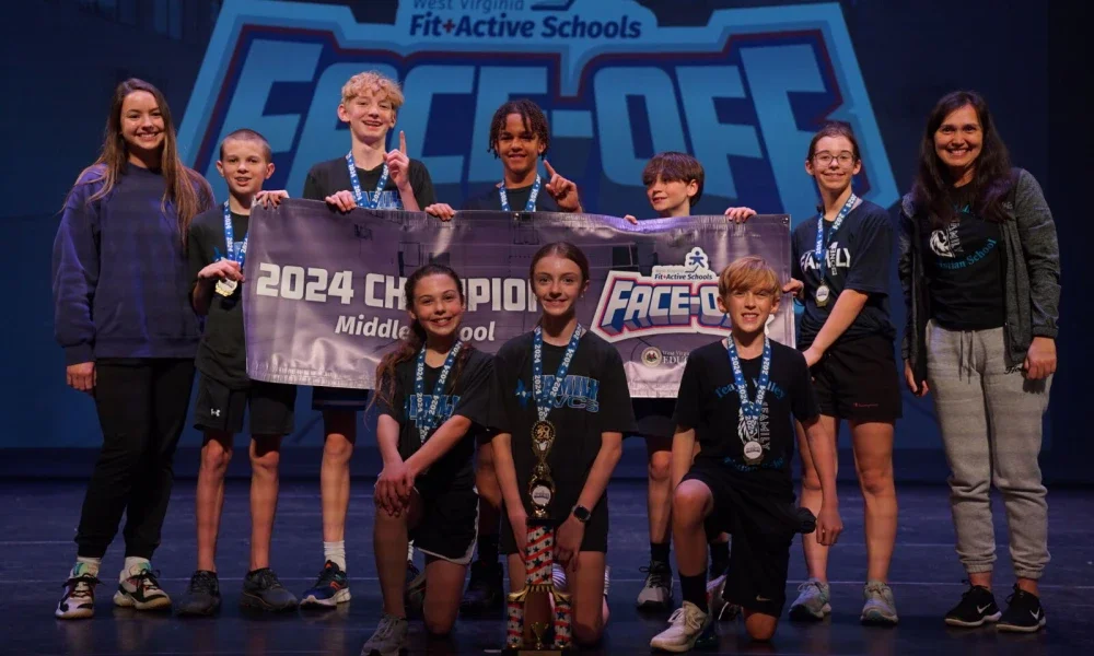 Teays Valley Christian Middle School Team from 2024 Fit & Active Challenge
