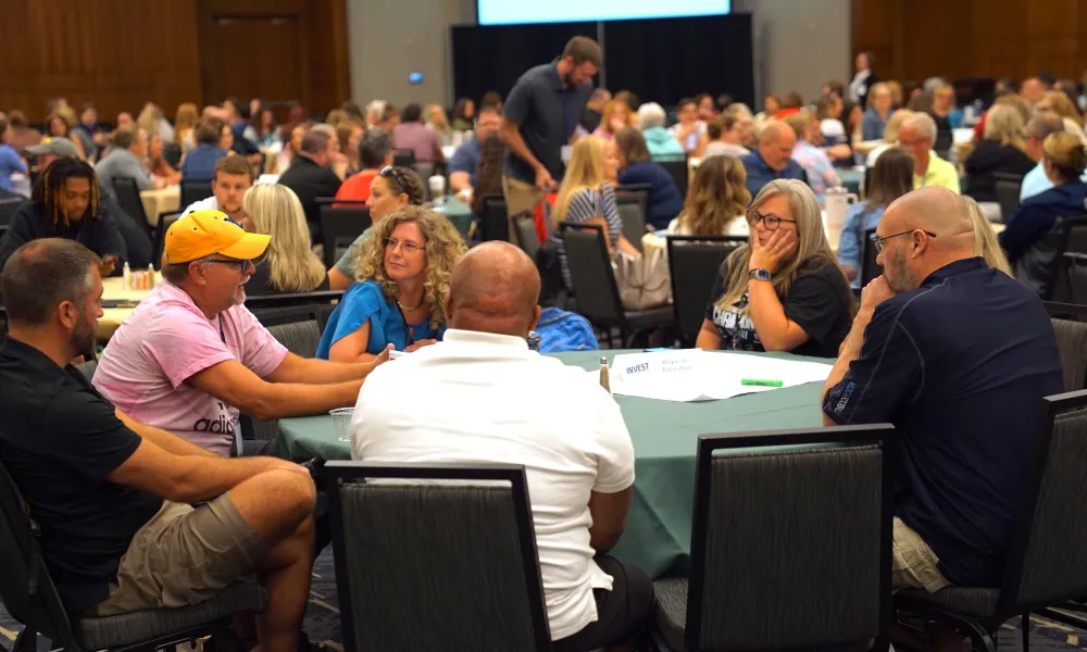 People sitting at a table.