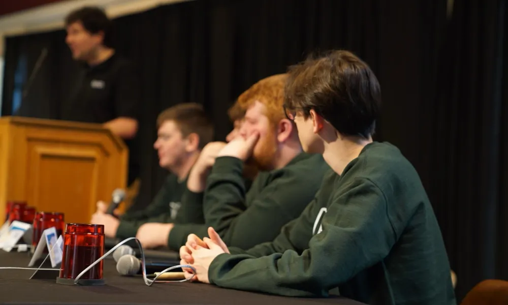 Paden City High School students compete in a regional competition at Fairmont State University during the 2024 Academic Showdown.