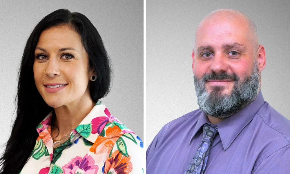 Tiffany Barnes and Brandon Kelley smiling.