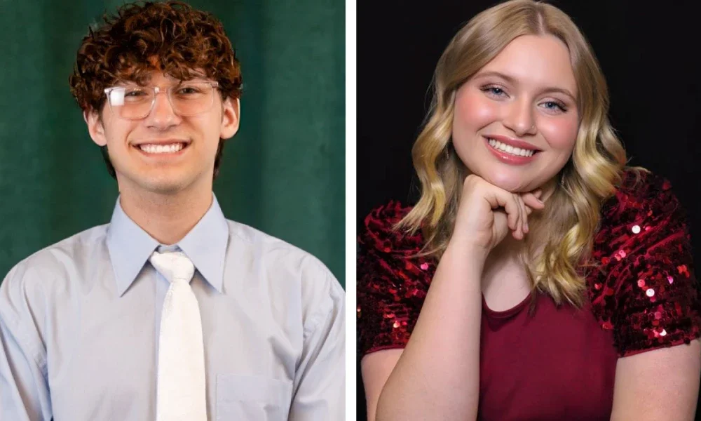 Joseph "Joey Van Meter and Juliann Harlan smiling.