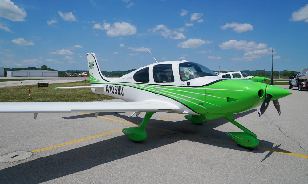 A Marshall University plane. 