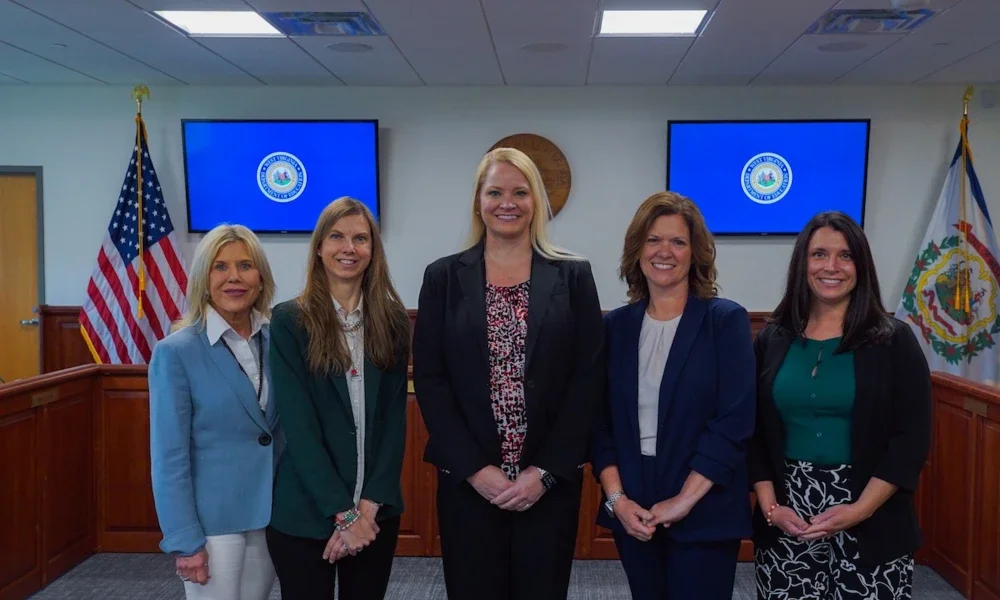 Elizabeth Ryan-Tweedy,  Alicia Riggleman, Kensie Fisher, Kimberly Greene, and Samantha Peaslee smiling.
