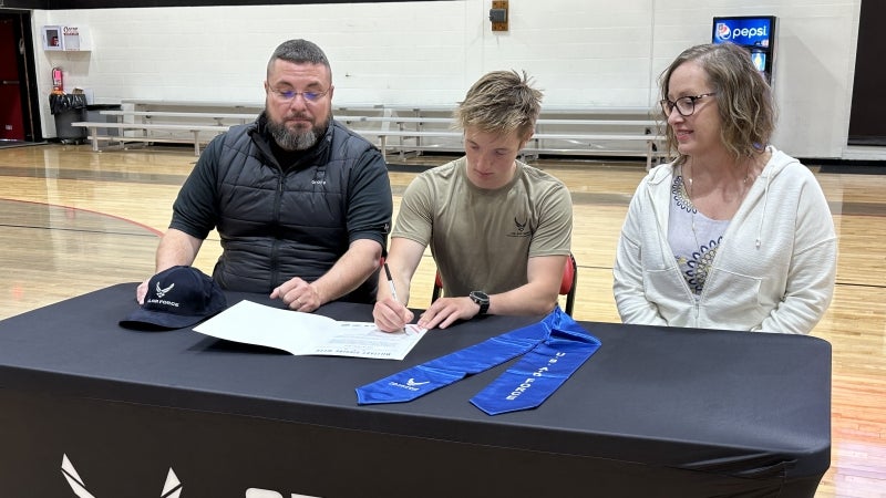 People sitting at a table.