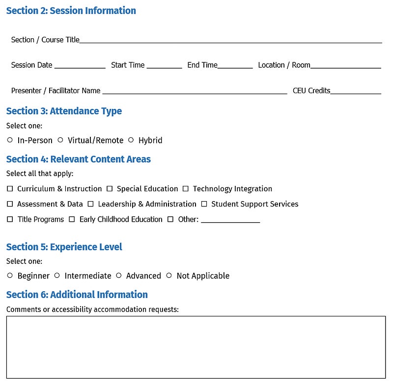 Screenshot: Word file showing proper styling for field entry items.  See file download for a useable exmple