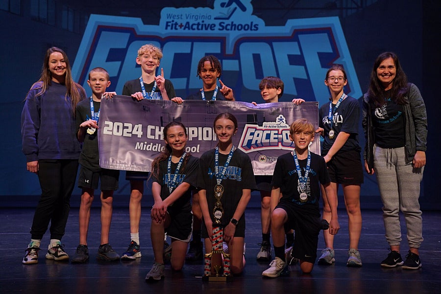 Teays Valley Christian Middle School Team from 2024 Fit & Active Challenge
