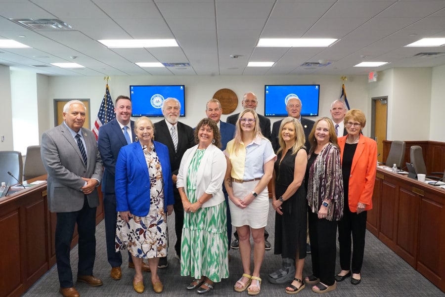 A group of people posing for a photo.