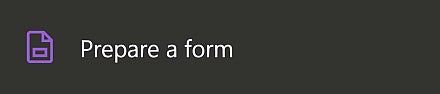 Screenshot: Adobe Prepare a Form button