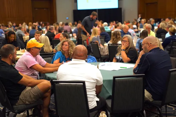 People sitting at a table.