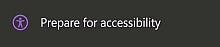 Screenshot: Adobe Acrobat Prepare for Accessibility button