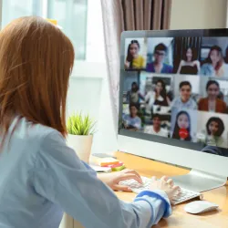 Woman on a zoom call