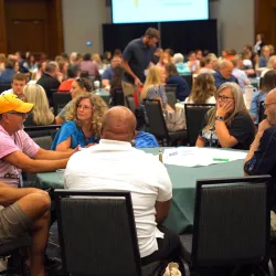 People sitting at a table.