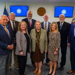 West Virginia Board of Education members smiling.