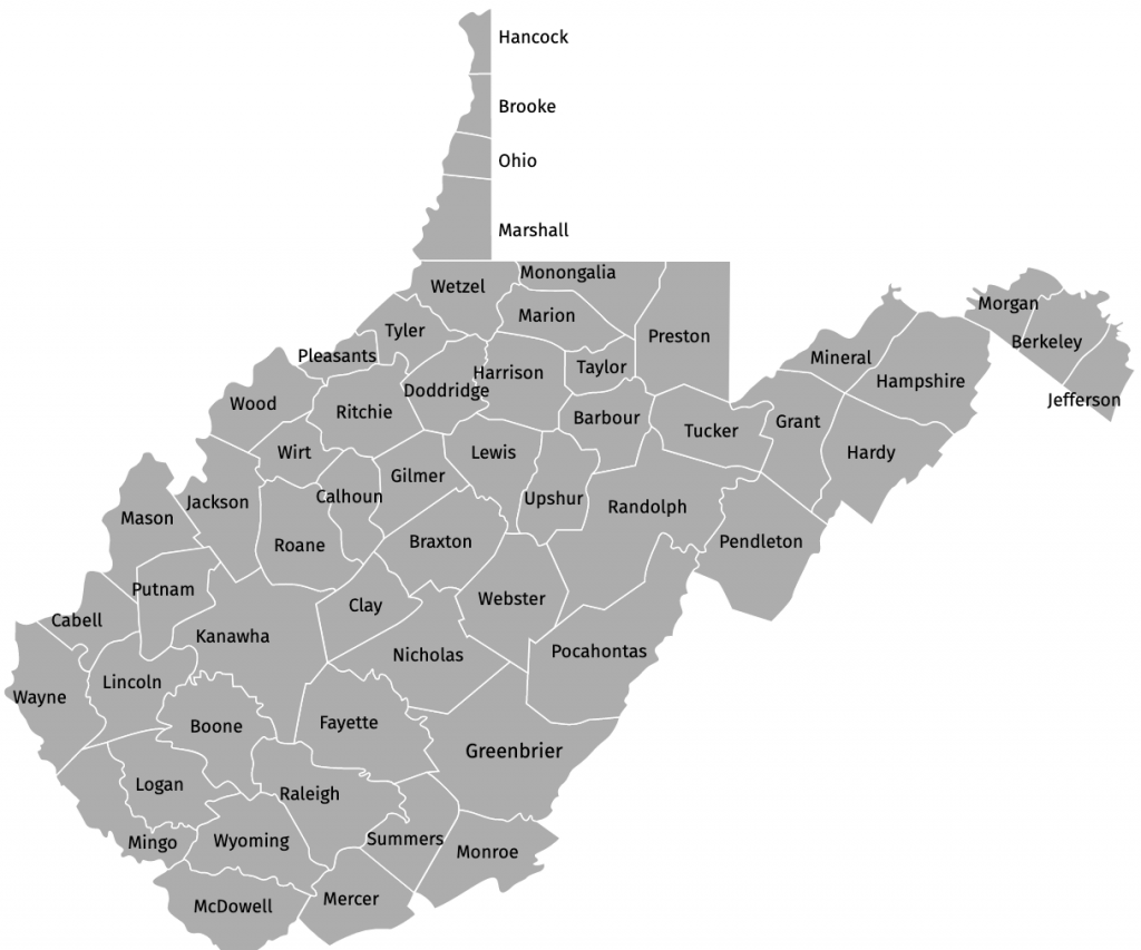 WV Map with Counties