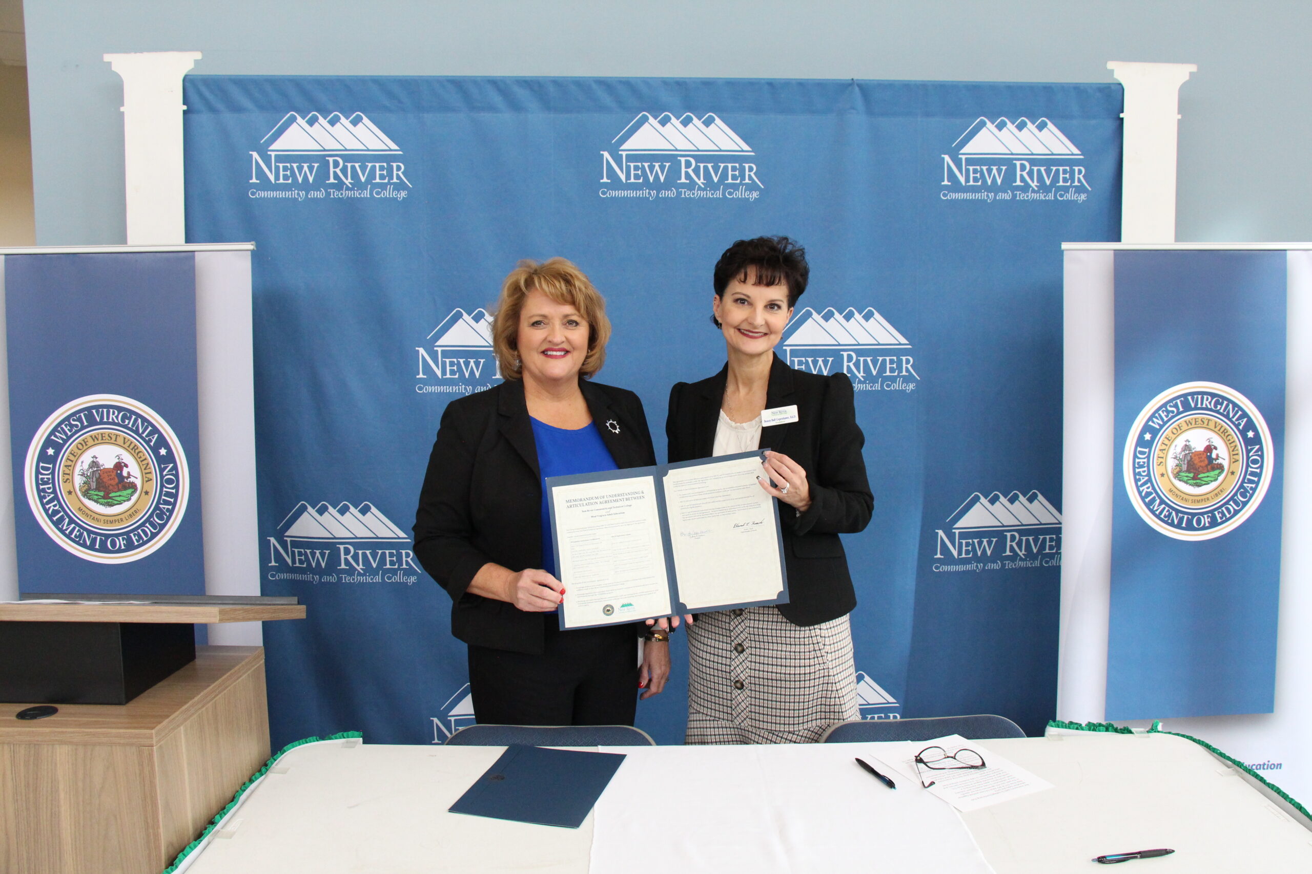 New River agreement signing