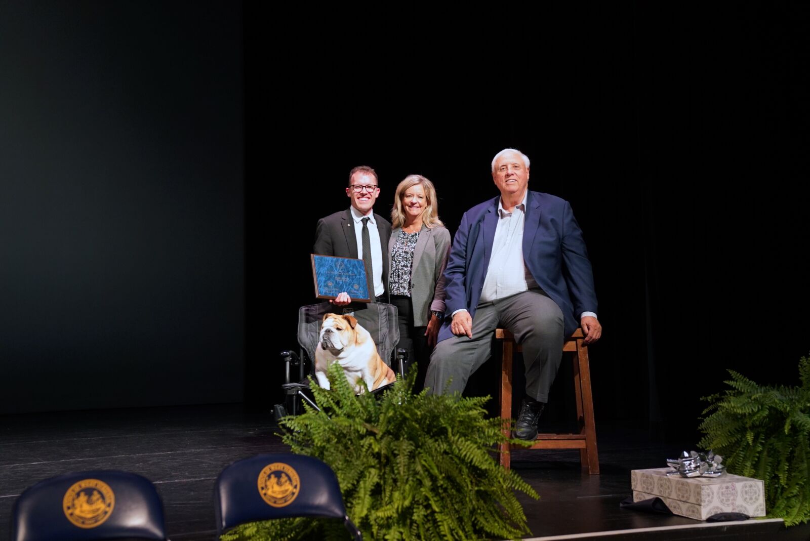 Pictured is Seth Skiles posing for a photo with Governor Jim ...
</p srcset=